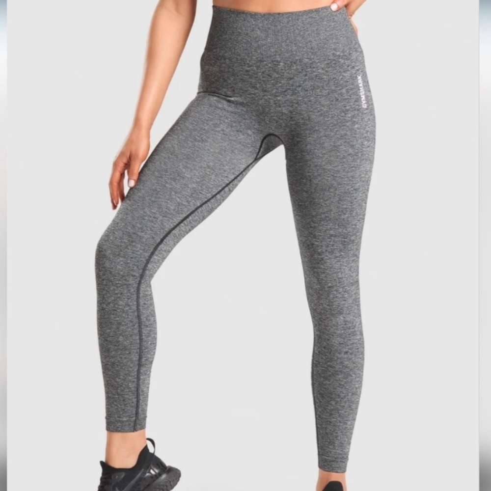 Gymshark Adapt Gray Marl Seamless Leggings Size Small